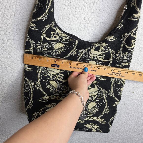 Jack Skellington Tapestry Fabric Crossbody Bag. Hippie. Gothic. Whimsical. Boho - Picture 5 of 14